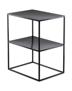 Stolik pomocniczy metalowy z półką LOFT 50 cm