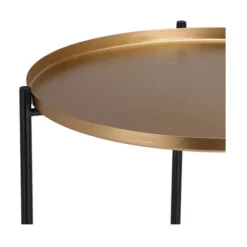 Stolik pomocniczy ze złotym blatem 47 cm