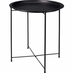 Stolik boczny metalowy czarny 47xh50 cm * HowHomely Online