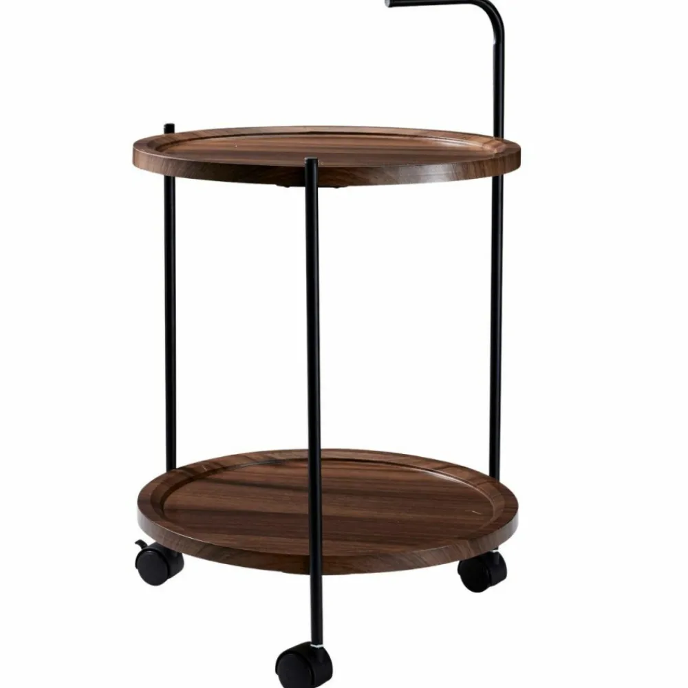Stolik boczny na kółkach z 2 półkami 40xh67 cm * HowHomely Discount