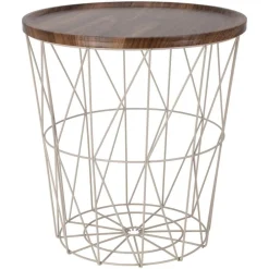 Stolik boczny z metalową podstawą 37xh39 cm * H&S Decoration Outlet