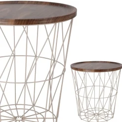 Stolik boczny z metalową podstawą 37xh39 cm * H&S Decoration Outlet