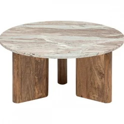 Stolik Coppa podstawa drewno blat marmur * Atmosphera Discount