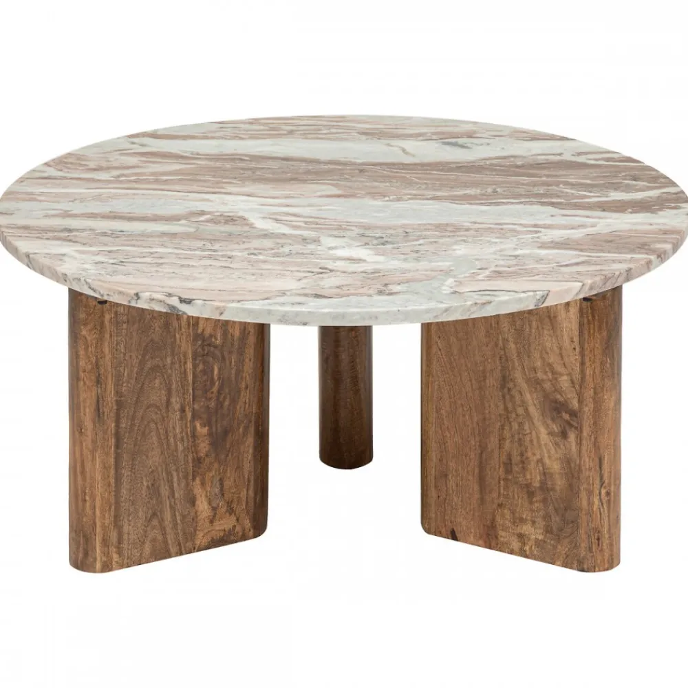 Stolik Coppa podstawa drewno blat marmur * Atmosphera Discount