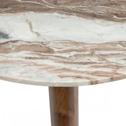 Stolik Coppa podstawa drewno blat marmur * Atmosphera Discount