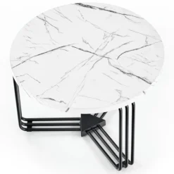 Stolik kawowy Antica White Marble 55 cm * Halmar