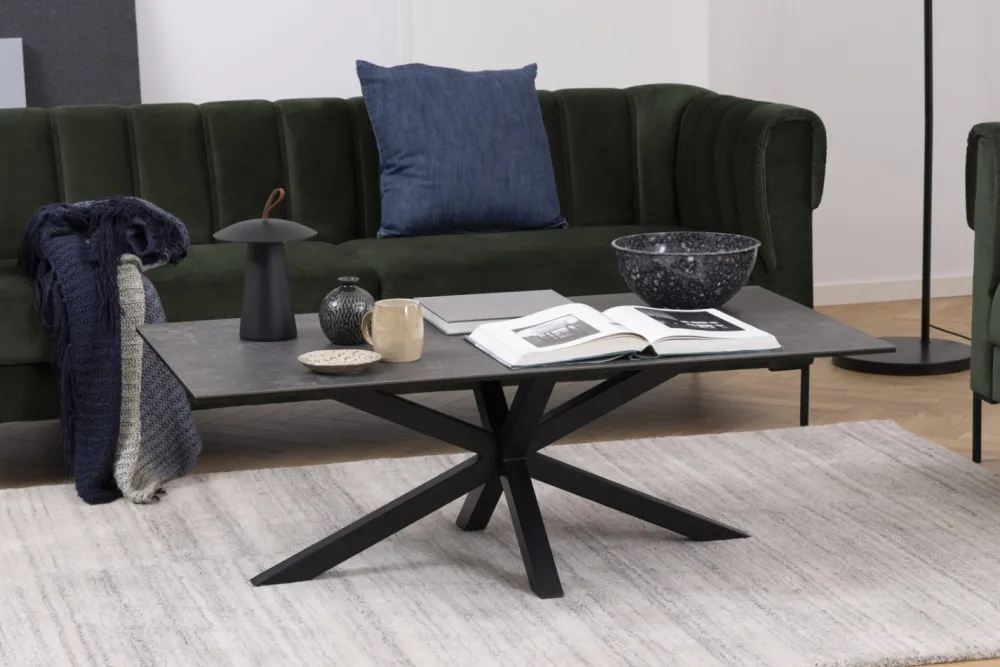 Stolik kawowy ceramiczny blat w szarym macie Heaven * Actona Online
