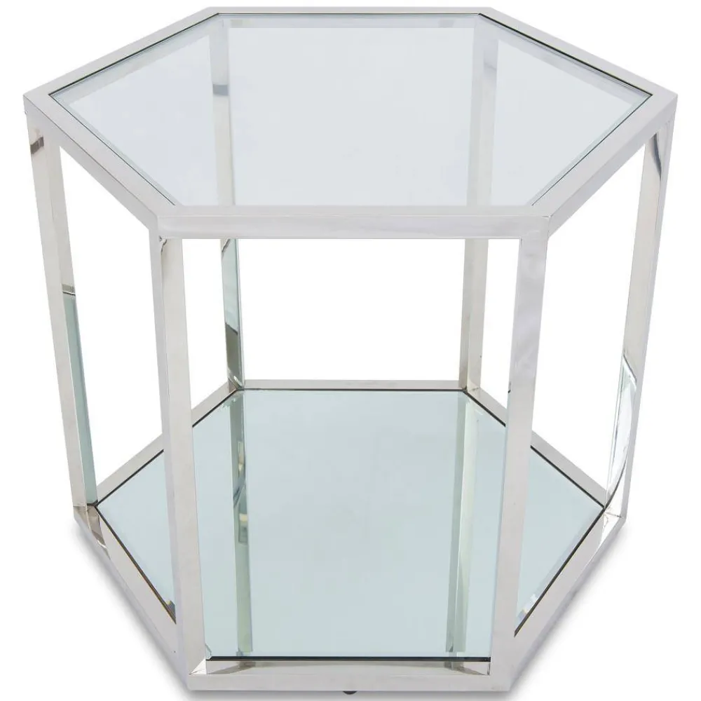 Stolik kawowy Cube Silver * HowHomely Best