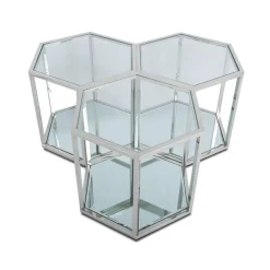 Stolik kawowy Cube Silver * HowHomely Best