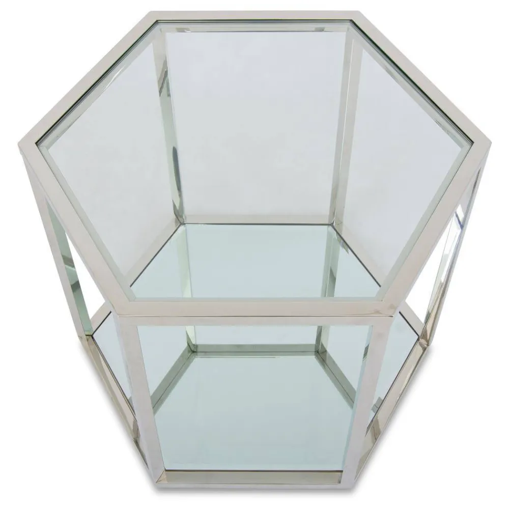 Stolik kawowy Cube Silver * HowHomely Best