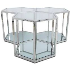 Stolik kawowy Cube Silver * HowHomely Best