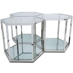 Stolik kawowy Cube Silver * HowHomely Best