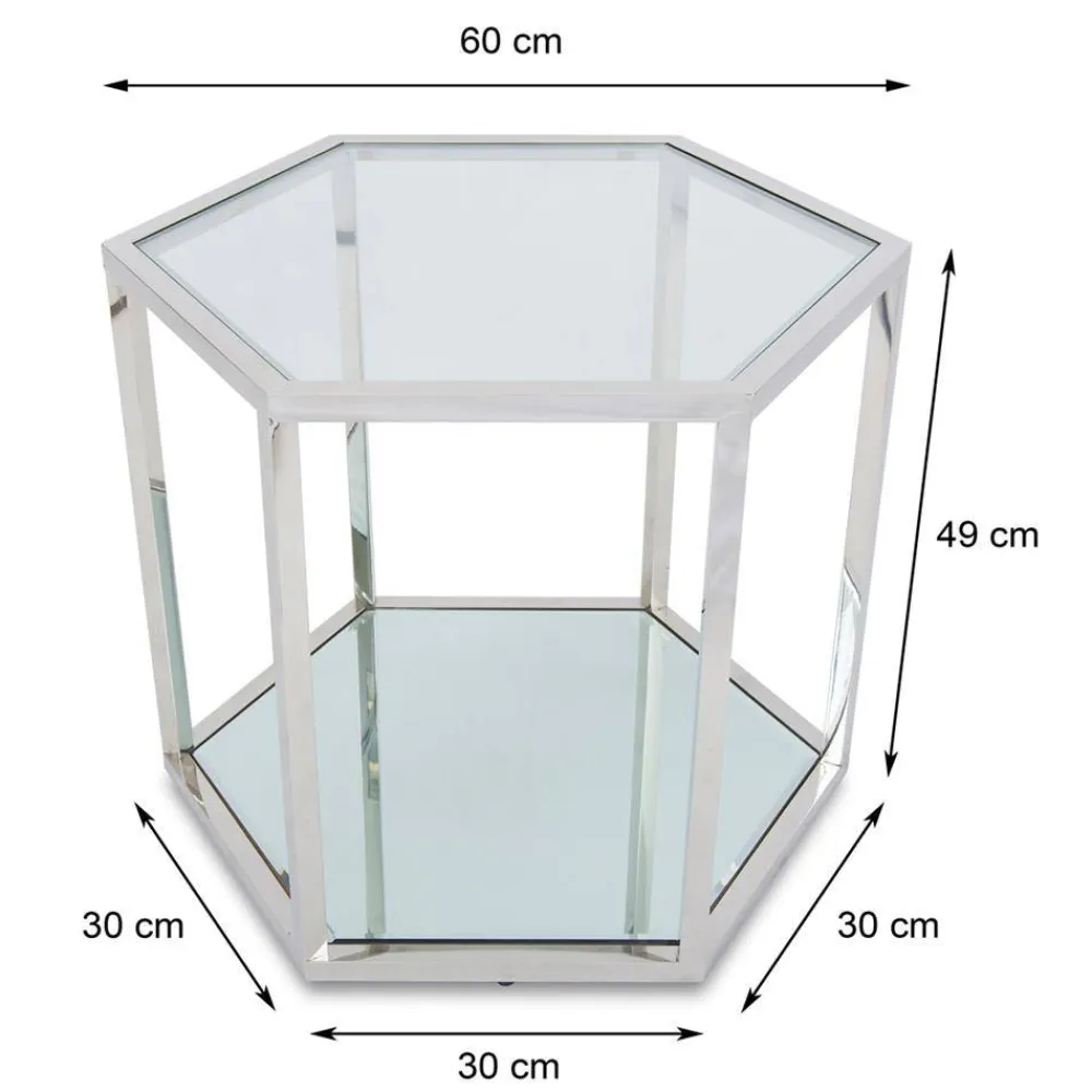 Stolik kawowy Cube Silver * HowHomely Best