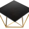 Stolik kawowy Curved 60 cm złoto czarny * HowHomely Best