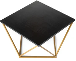 Stolik kawowy Curved 60 cm złoto czarny * HowHomely Best
