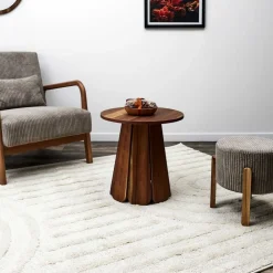 Stolik kawowy Dalia 45cm w kolorze akacji * HowHomely Clearance