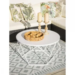 Stolik kawowy Diamond 70 cm biały GLAMOUR * HowHomely Outlet