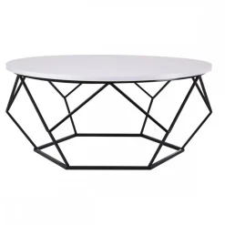 Stolik kawowy Diamond 90 cm czarno biały LOFT * HowHomely Best
