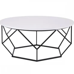 Stolik kawowy Diamond 90 cm czarno biały LOFT * HowHomely Best