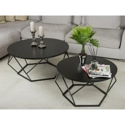 Stolik kawowy Diamond 70 cm czarny LOFT * HowHomely