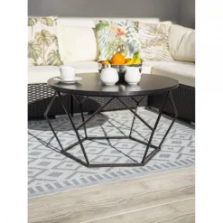 Stolik kawowy Diamond 70 cm czarny LOFT * HowHomely