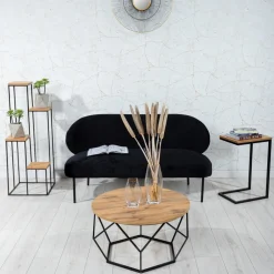 Stolik kawowy Diamond 70 cm Dąb Lancelot LOFT * HowHomely Sale