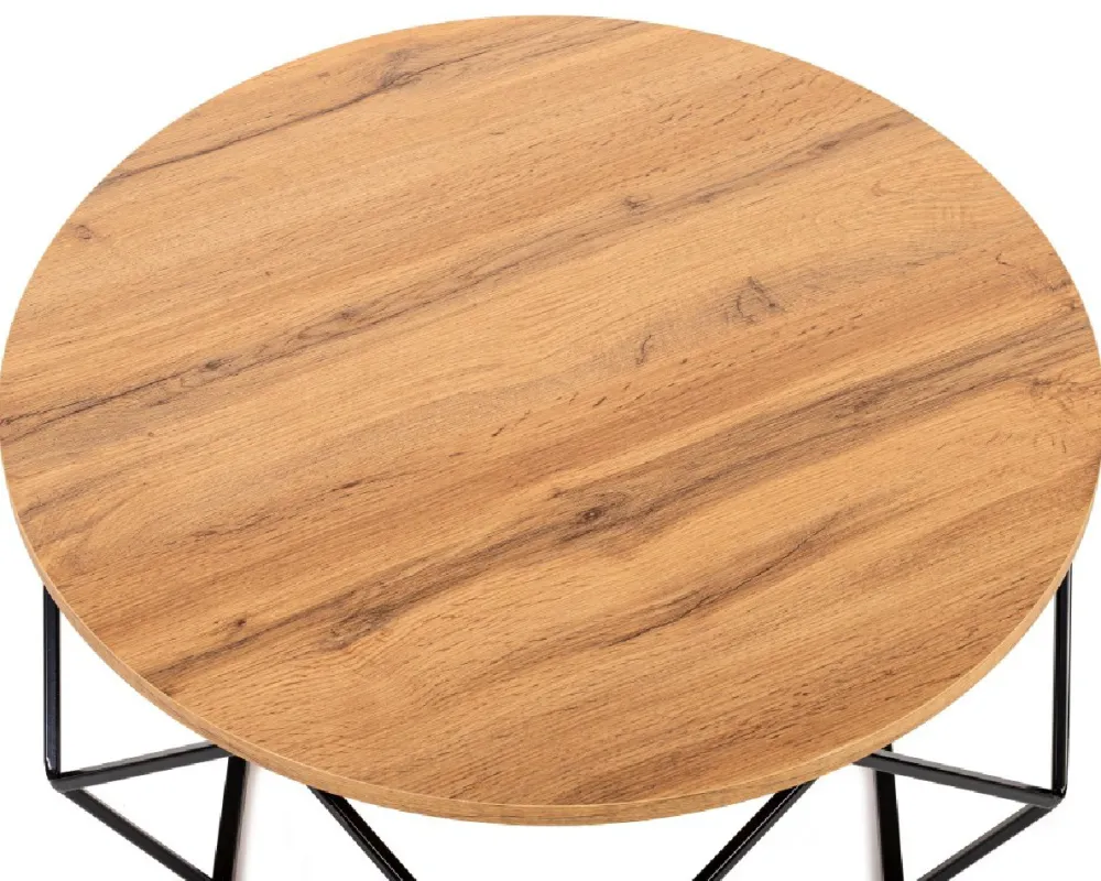Stolik kawowy Diamond 70 cm Dąb Lancelot LOFT * HowHomely Sale