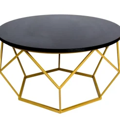 Stolik kawowy Diamond 70 cm złoto czarny LOFT * HowHomely Best