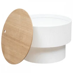 Stolik kawowy Enola biały śr. 55 cm * Atmosphera Discount