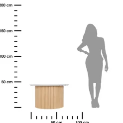 Stolik kawowy Homelya 70 cm biały marmur * Atmosphera