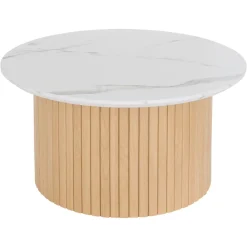 Stolik kawowy Homelya 70 cm biały marmur * Atmosphera
