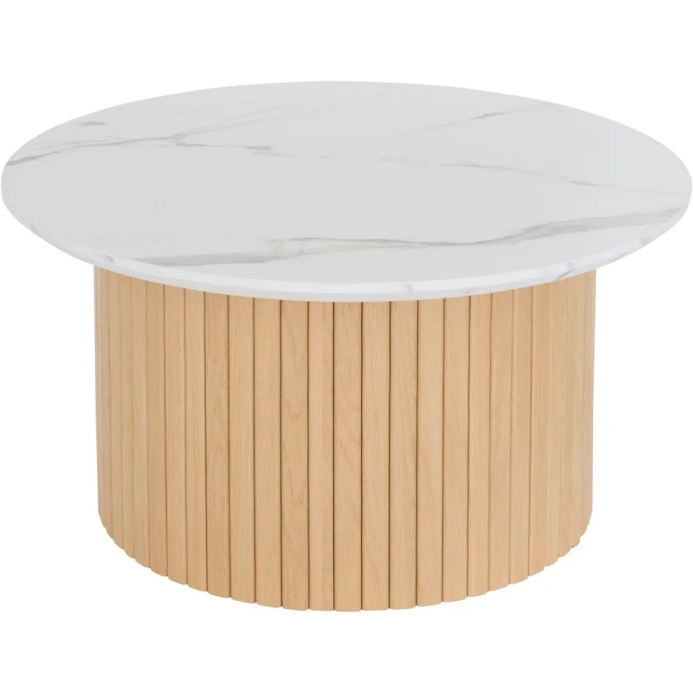Stolik kawowy Homelya 70 cm biały marmur * Atmosphera
