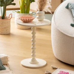 Stolik kawowy kość słoniowa 38cm Alix * Atmosphera Best
