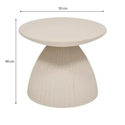 Stolik kawowy kość słoniowa Fylis 50 cm * Atmosphera Clearance