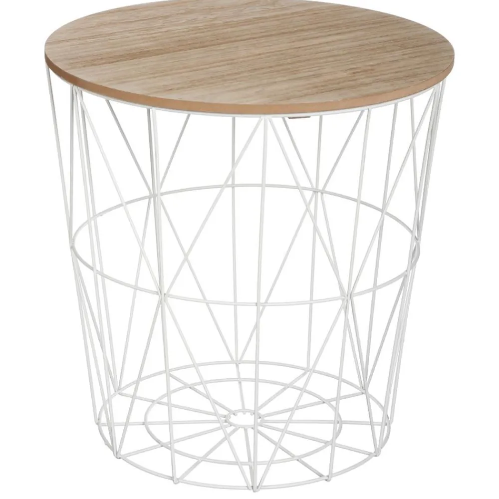 Stolik kawowy Kumi biały 40 cm * Atmosphera Discount