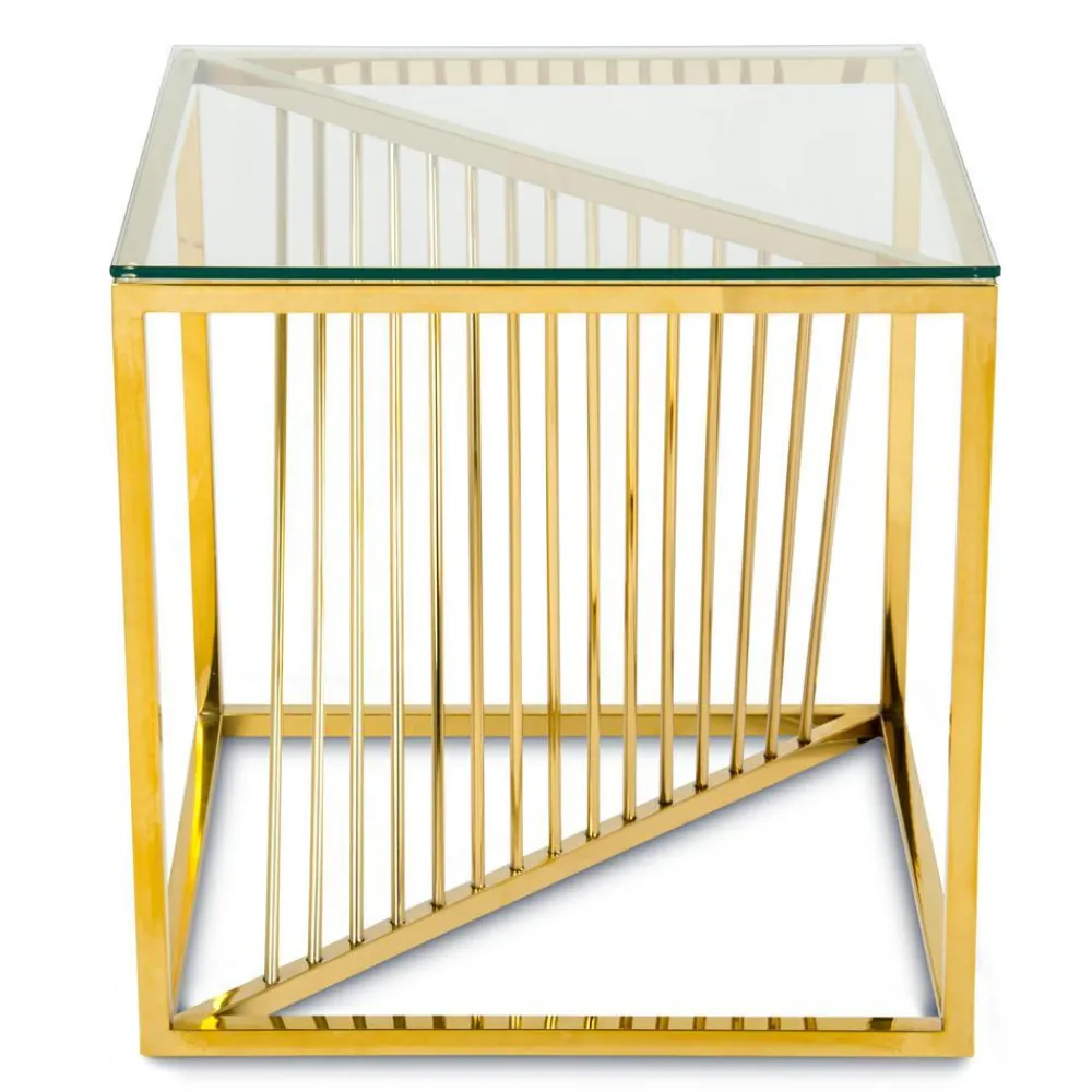 Stolik kawowy Laine Gold 55 cm * HowHomely Sale