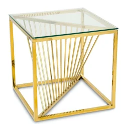 Stolik kawowy Laine Gold 55 cm * HowHomely Sale