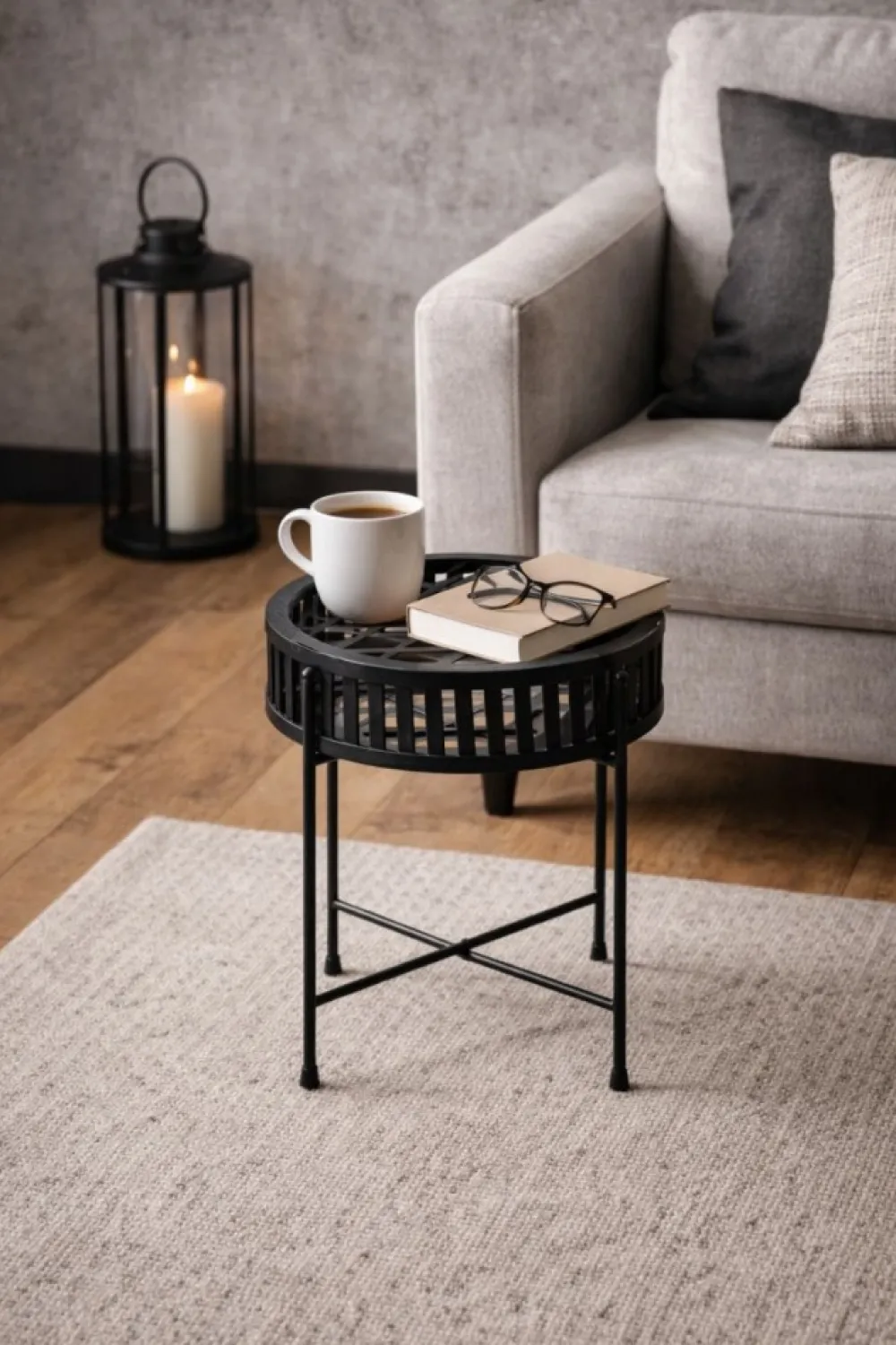 Stolik kawowy Lucie Black 35 cm * Mondex Discount