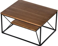 Stolik kawowy OakLoft 80 cm dębowy loft * HowHomely Best