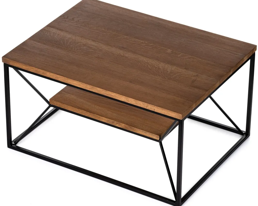 Stolik kawowy OakLoft 80 cm dębowy loft * HowHomely Best