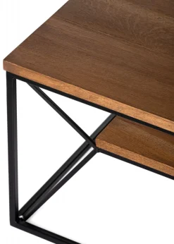 Stolik kawowy OakLoft 80 cm dębowy loft * HowHomely Best