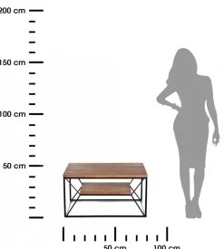 Stolik kawowy OakLoft 80 cm dębowy loft * HowHomely Best