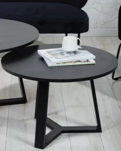 Stolik kawowy TRILEG 90 cm czarny * HowHomely