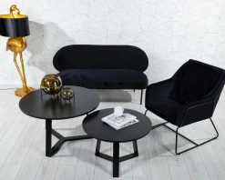 Stolik kawowy TRILEG 90 cm czarny * HowHomely