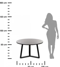 Stolik kawowy TRILEG 90 cm czarny * HowHomely