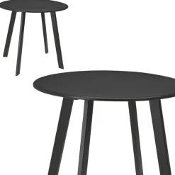 Stolik metalowy okrągły szary mat 50 cm * H&S Decoration Discount
