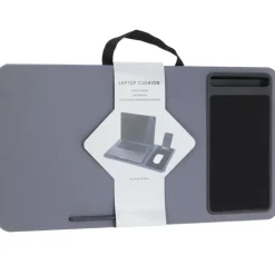 Stolik pomocniczy z tacą pod laptopa szary 57 x 30 cm * H&S Decoration