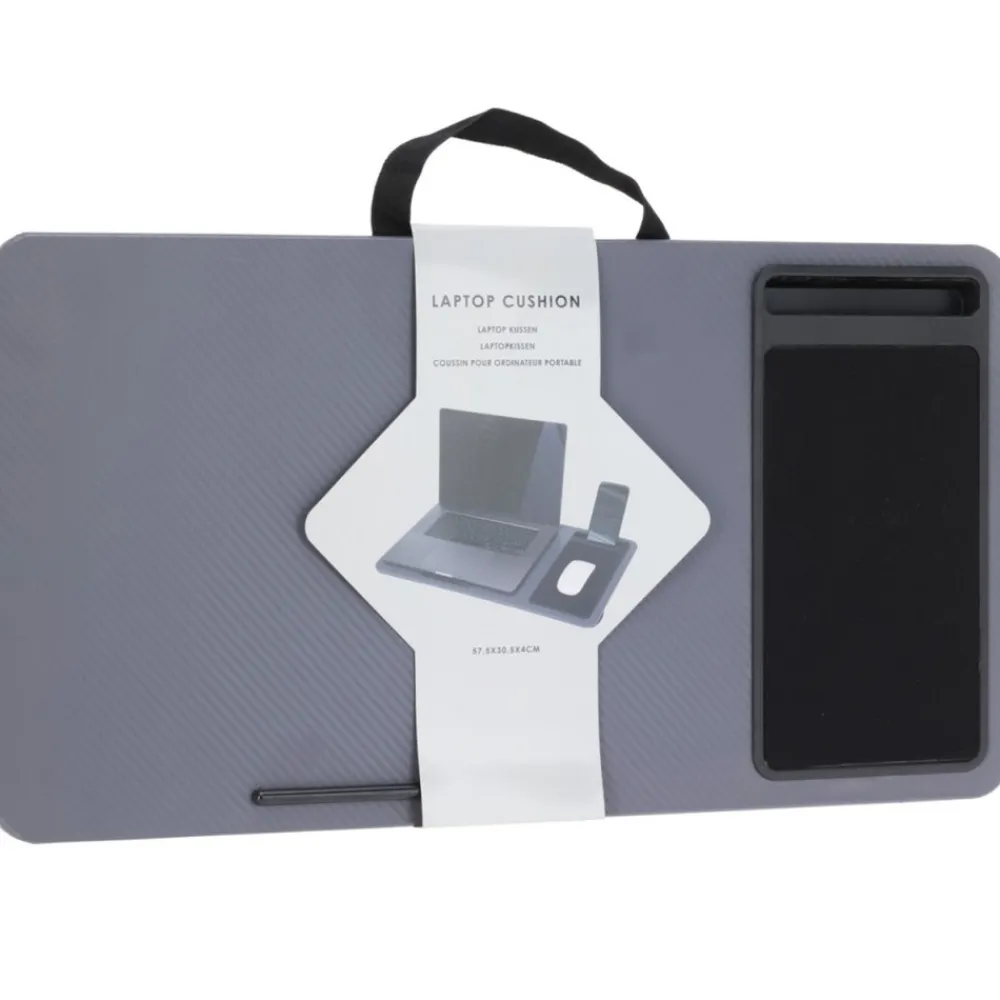 Stolik pomocniczy z tacą pod laptopa szary 57 x 30 cm * H&S Decoration