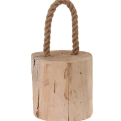 Stoper do drzwi drewniany ze sznurkiem 14 cm * H&S Decoration Sale