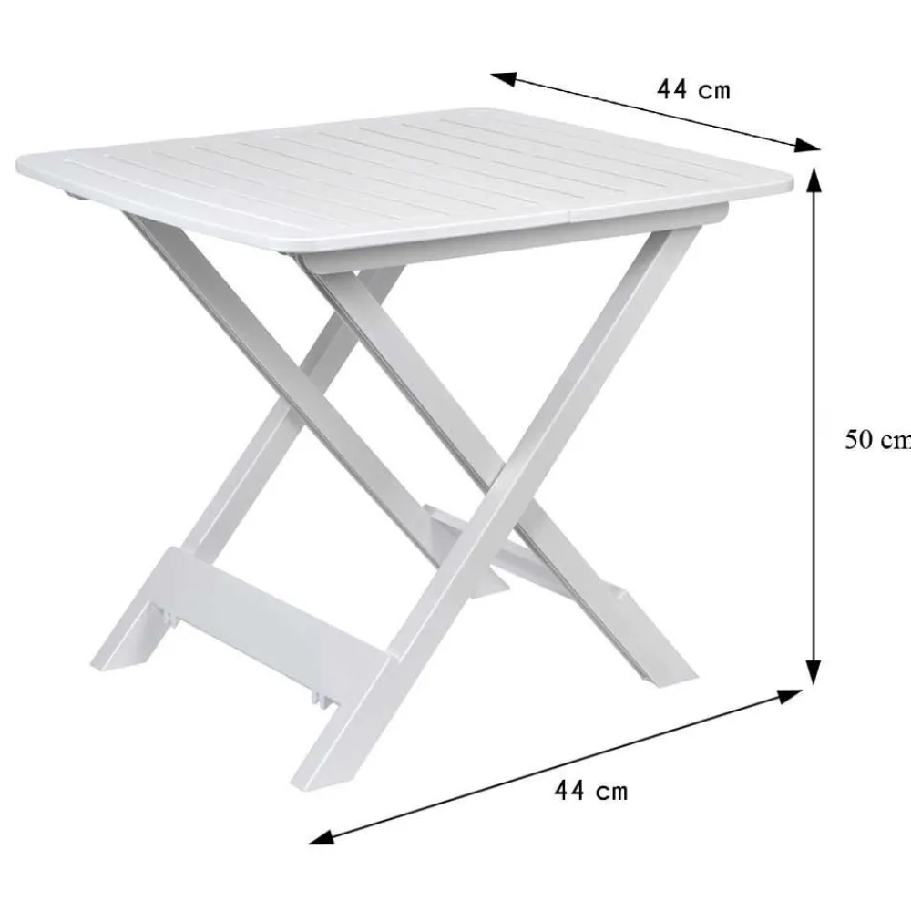 Stół składany balkonowy biały 50 cm * Progarden